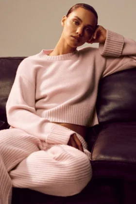 Jerséu Cashmere Embrace - Rosa escarchado