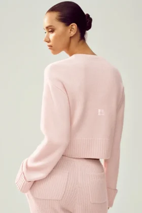 Jerséu Cashmere Embrace – Rosa escarchado