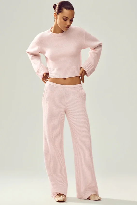 Jerséu Cashmere Embrace - Rosa escarchado