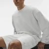 Jerséu Chill de cuello redondo - Blanco jaspeado