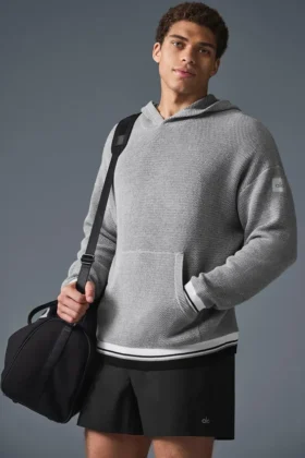 Jerséu con capucha de punto «Sports Club» - Gris jaspeado deportivo