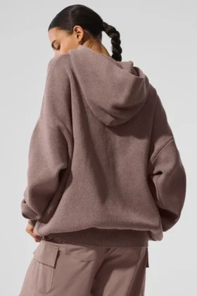 Jerséu con capucha Scholar – Gris jaspeado seta