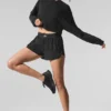 Jerséu corto de cuello redondo Sway - Negro