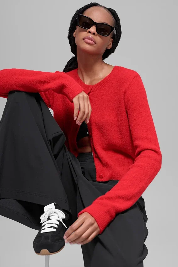 Jerséu corto de la colección Snuggle up - Rojo brillante