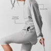 Jerséu corto Sway de cuello redondo - Gris jaspeado deportivo