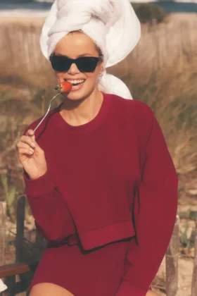Jerséu corto Sway de cuello redondo - Rojo «Summer Romance»