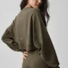 Jerséu corto Sway de cuello redondo - Verde olivo