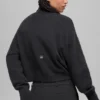 Jerséu de cuello alto corto New Class de lana y cachemira — Negro