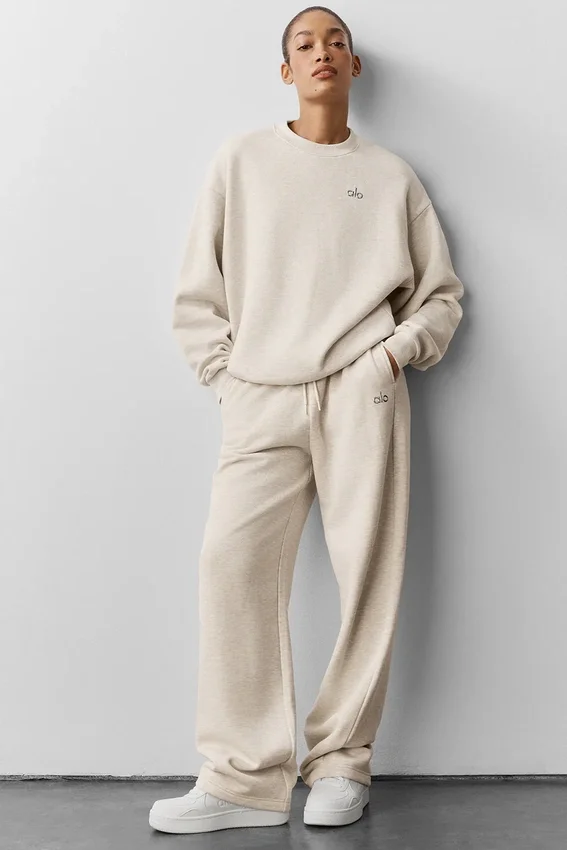Pantalones de chándal Accolade de pierna recta - Avena jaspeada