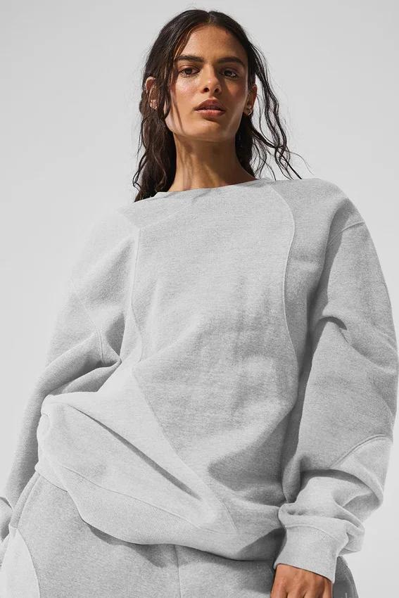 Jerséu de cuello redondo Make Waves - Gris atlético jaspeado tonal