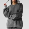 Jerséu de cuello redondo Make Waves - Gris jaspeado oscuro tonal