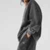 Jerséu de cuello redondo Make Waves - Gris jaspeado oscuro tonal