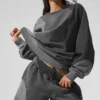 Jerséu de cuello redondo Make Waves - Gris jaspeado oscuro tonal