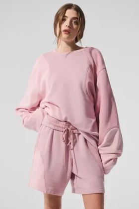 Jerséu de cuello redondo Make Waves - Rosa atardecer tonal