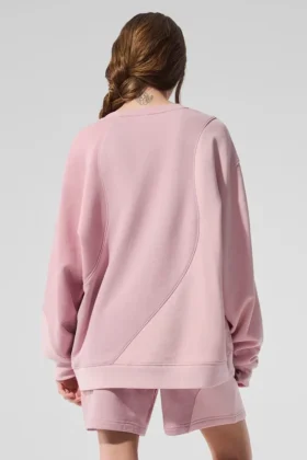 Jerséu de cuello redondo Make Waves – Rosa atardecer tonal