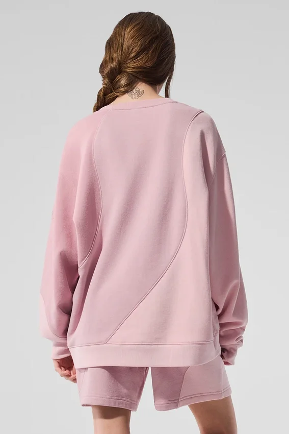 Jerséu de cuello redondo Make Waves - Rosa atardecer tonal
