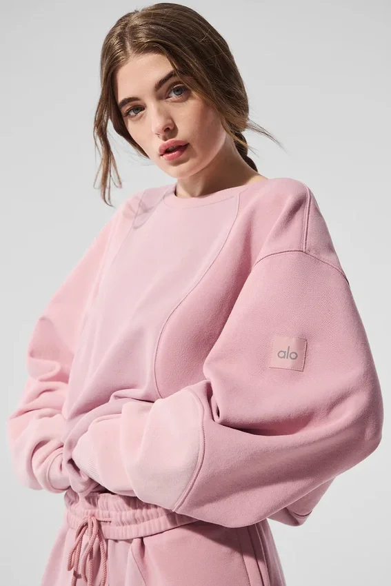 Jerséu de cuello redondo Make Waves - Rosa atardecer tonal