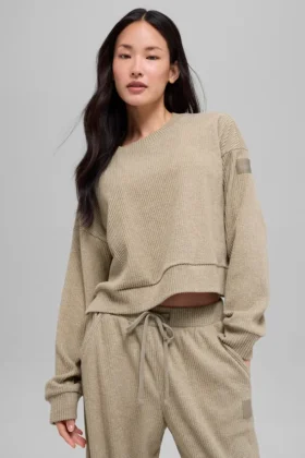 Jerséu de cuello redondo Muse – Gravel Heather