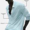 Jerséu de manga larga de jersey de lino «Coastal» - Azul mar