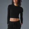 Jerséu de manga larga Snuggle Up - Negro