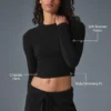 Jerséu de manga larga Snuggle Up - Negro