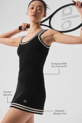 Jerséu de punto estilo club de tenis – Negro/Marfil