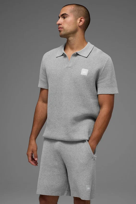 Jerséu de punto Sports Club — Gris jaspeado deportivo