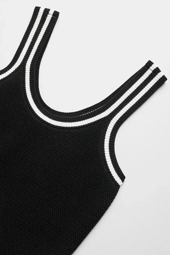 Jerséu de punto «Tennis Club» — Negro/Marfil