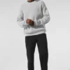 Jerséu Domain de punto acanalado con cuello redondo - Gris jaspeado deportivo