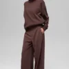 Jerséu Hazy con cuello alto - Brownstone
