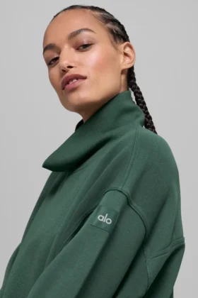 Jerséu Hazy con cuello alto – Verde trébol