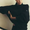 Jerséu Hazy de cuello alto - Negro