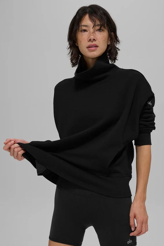 Jerséu Hazy de cuello alto - Negro