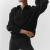 Jerséu Henley de manga larga Take It Easy - Negro
