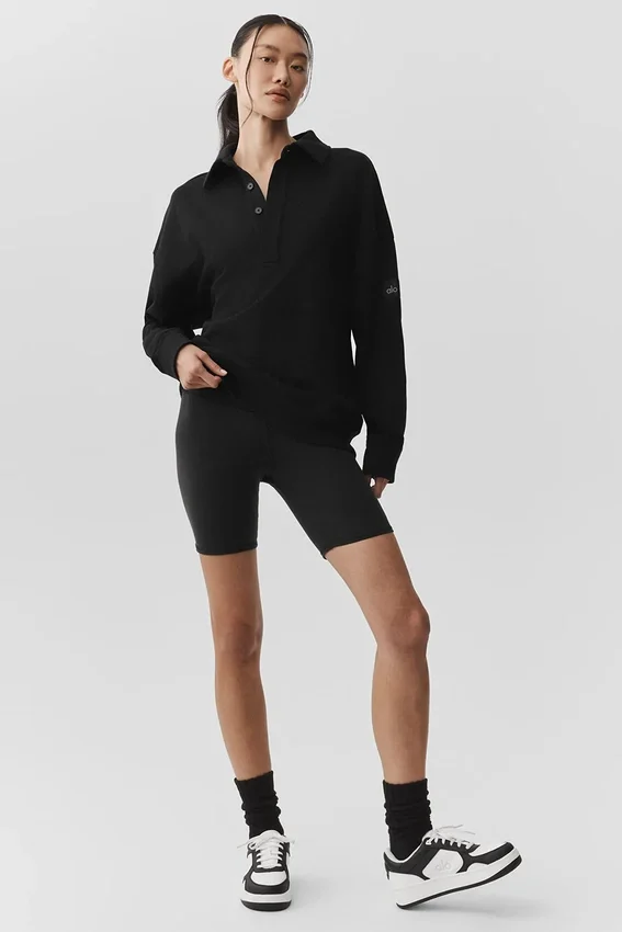 Jerséu Henley de manga larga Take It Easy - Negro