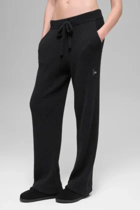 Jerséu High-Waist de pierna ancha - Negro
