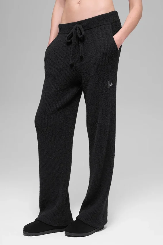 Jerséu High-Waist de pierna ancha - Negro