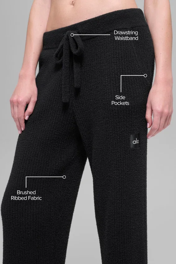 Jerséu High-Waist de pierna ancha - Negro