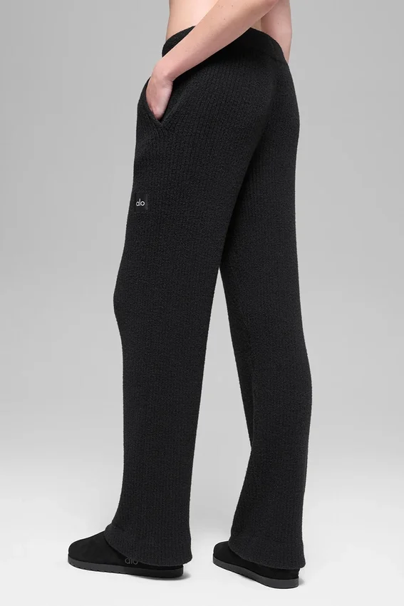 Jerséu High-Waist de pierna ancha - Negro