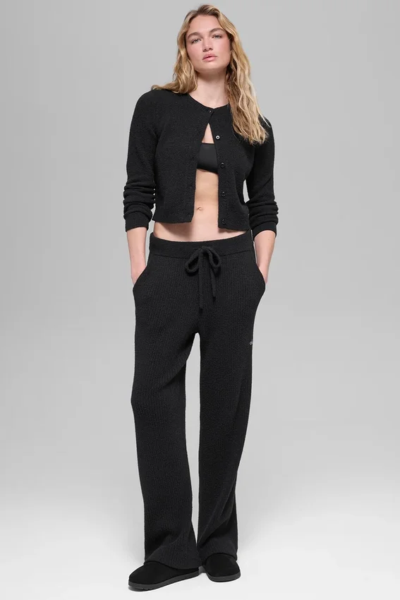 Jerséu High-Waist de pierna ancha - Negro