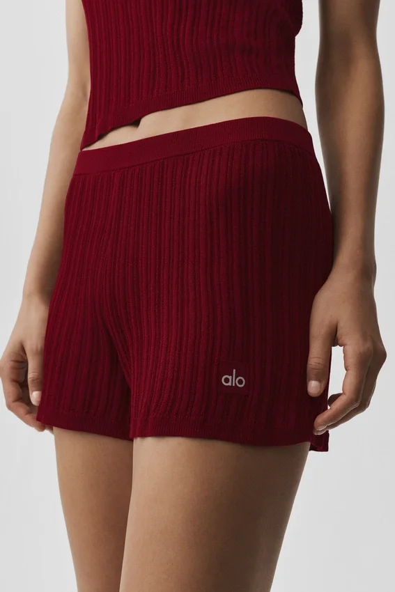 Jerséu High-Waist de punto Sunlit - Rojo «Summer Romance»