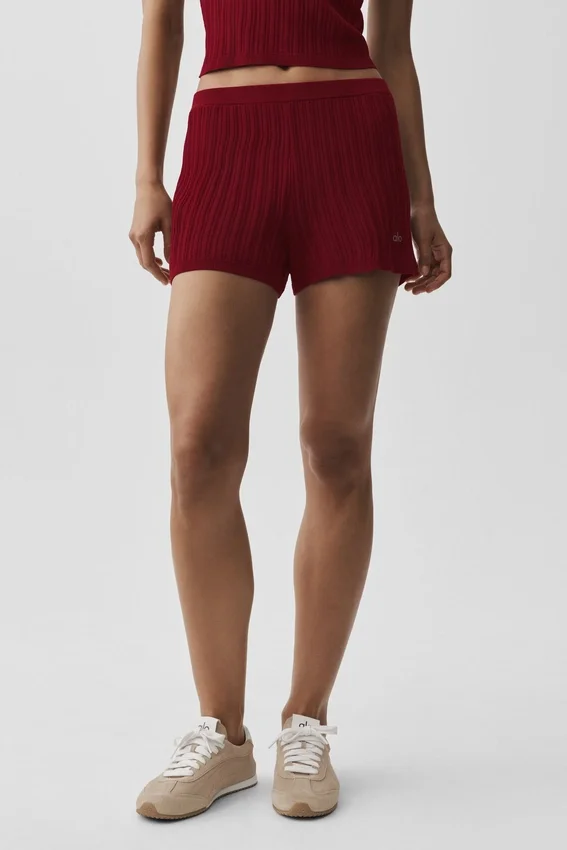 Jerséu High-Waist de punto Sunlit - Rojo «Summer Romance»