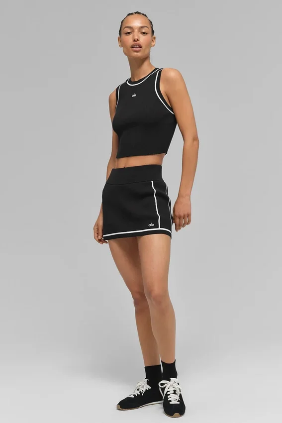Jerséu Highline de punto acanalado – Negro/Blanco