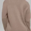 Jerséu oversize con cuello en V de lana y cachemira New Class - Chai Latte
