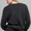 Jerséu oversize de lana y cachemira «New Class» con cuello en V - Negro