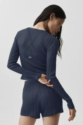 Jerséu Sunlit Cardigan – Azul marino