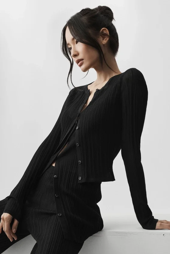 Jerséu Sunlit Cardigan - Negro