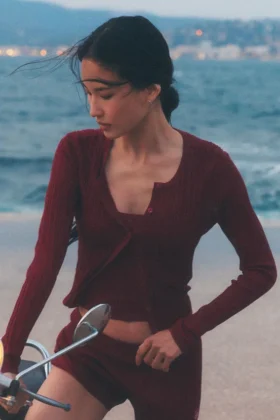 Jerséu Sunlit Cardigan - Rojo Summer Romance