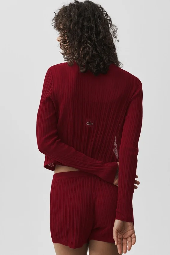 Jerséu Sunlit Cardigan - Rojo Summer Romance