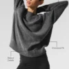Jerséu unisex de lana y cachemira «New Class» con cuello redondo - Gris platino